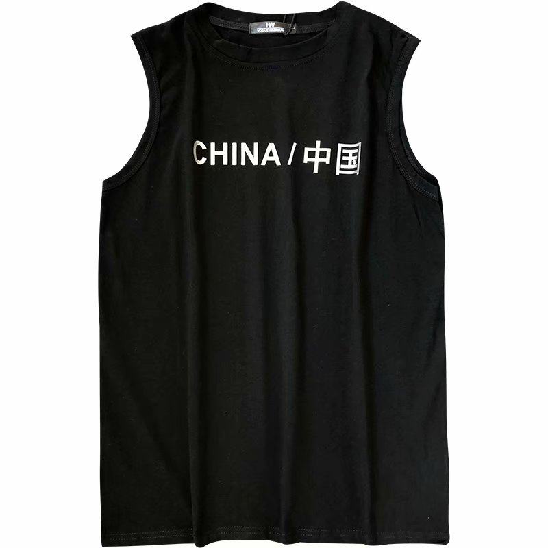 运动背心男潮牌韩版潮流嘻哈宽松ins无袖T恤男生bf原宿风跨栏坎肩