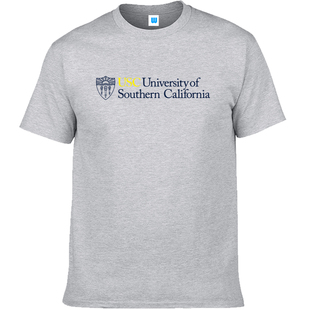 USC美国南加州大学校服T恤文化衫纯棉短袖毕业纪念礼品圆领短袖