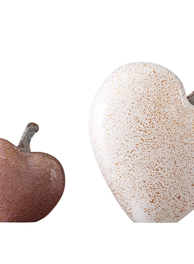 现代玻璃心形家居客厅儿童房摆件