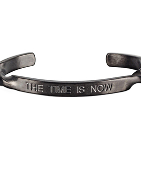 欧美风莫比乌斯刻字百搭钛钢手环