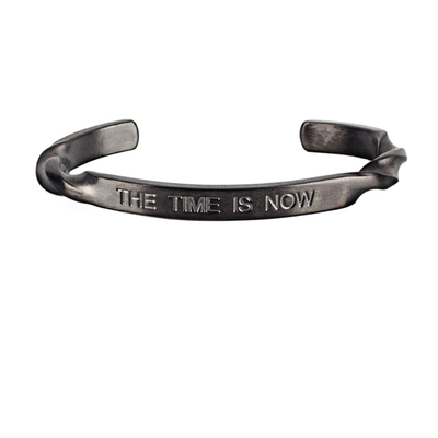 欧美风莫比乌斯刻字百搭钛钢手环