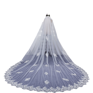 新款新娘头纱新款拖尾婚纱头纱礼服头纱韩式超长加宽软纱结婚