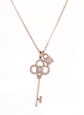 韩国个性风项链百搭女钥匙吊坠