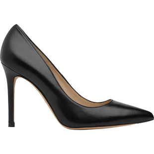 【经典】LK BENNETT小 黑色高跟鞋女尖头浅口10cm细跟真皮单鞋职