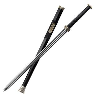 干将莫邪龙泉市周松清宝剑八面扁柄四神兽汉剑冷兵器花纹钢未开刃