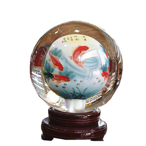 内画琉璃水晶球玻璃工艺品家居装饰艺术品摆件