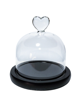 爱心玻璃罩手办周年纪念永生花