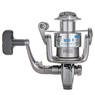 狼王路亚竿渔轮海竿轮纺车轮全金属抛竿轮远投鱼轮钓鱼竿轮狙击手