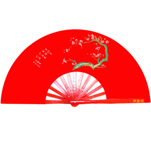 百扇堂梅花太极扇女莲花竹骨响扇红梅赞舞蹈扇子表演扇演出功夫扇