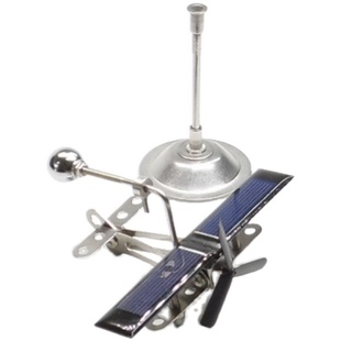 新款太阳能车载飞机摆件 平衡旋转飞机创意个性动态金属车饰摆件