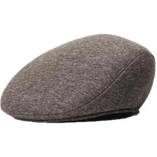 帽子男冬季老年人鸭舌帽老人前进老头帽爸爸中老年爷爷毛呢保暖帽