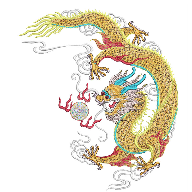 汉服批量裁片来料加工电脑刺绣带