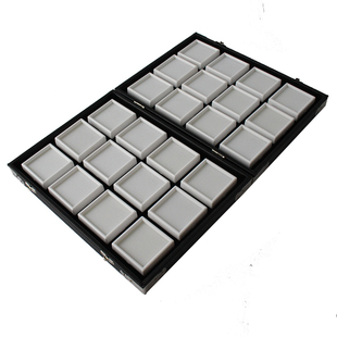 戒面珠宝箱彩宝展示托盘裸石钻石珠宝首饰盒裸钻盒水晶展示戒面盒