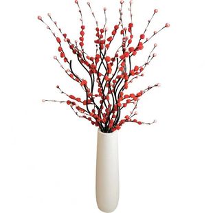 仿真花客厅落地摆件装饰干花室内玄关永生花艺干枝梅叶脉花套装