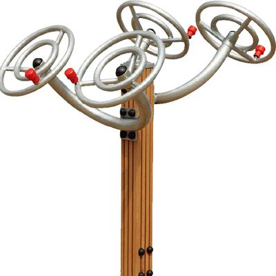 沃尔克户外塑木双人太极推手肩关节锻炼室外健身器材太极揉推器