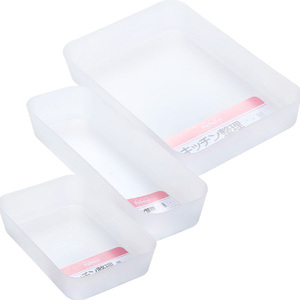 日本进口塑料抽屉整理盒抽屉收纳盒厨房抽屉分隔板多尺寸收纳篮