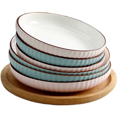 盘子菜盘创意网红家用蒸鱼盘牛排