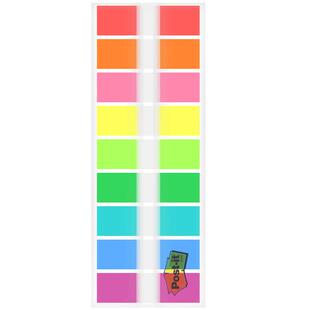 3M抽取式标签指示贴索引贴Post-it彩色分页便签条标签贴纸 不干胶手写自粘标记贴学生用荧光贴条标签分类贴