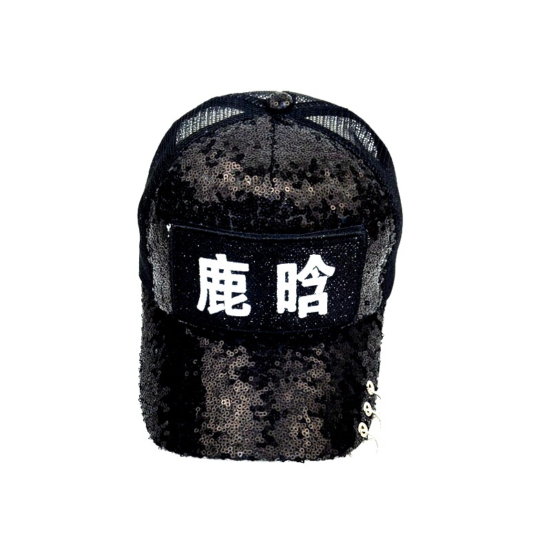 新款铁环跑男帽子迪丽热巴鹿晗同款撕名牌棒球帽韩版网帽遮阳帽潮