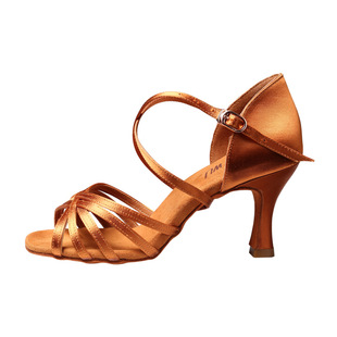 KC专业拉丁舞鞋女式中高跟软底跳交谊舞蹈鞋成人考级国标伦巴恰恰