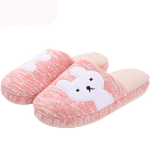 宝人棉拖女软底可爱秋冬亲子家居拖室内厚底包头保暖防滑舒适棉鞋