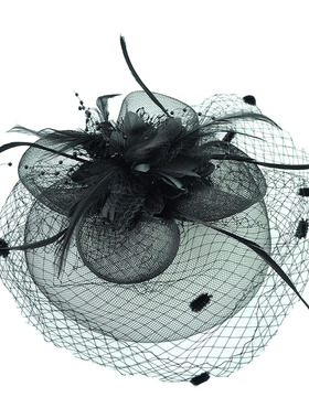 欧美风面纱羽毛小礼帽新娘头饰