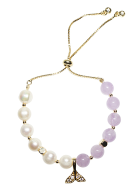 天然淡水珍珠不规则伸缩金色甜美