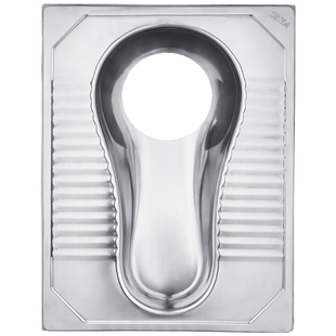 不锈钢大口径旱厕改造农村厕所蹲坑卫生间带盖蹲便器免冲水大便池