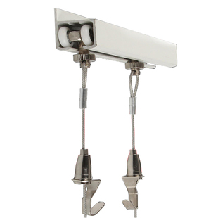 书画挂画轨道画廊挂画器轨道滑动导轨滑轮轨道挂画隐形可移动家用