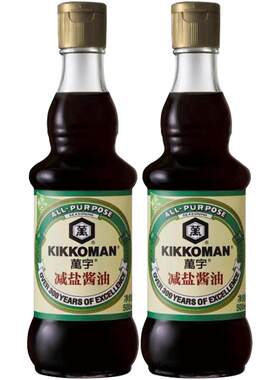 万字减盐酿造酱油500ml*2瓶生抽