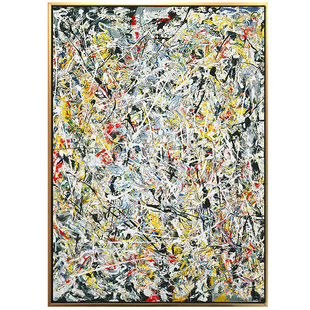 杰克逊波洛克 白光 客厅玄关酒店大幅抽象装饰画 墙挂画 店长推荐