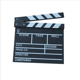 壁饰粉笔写 电影道具黑板拍板导演板场记板打板开拍板场记牌装饰