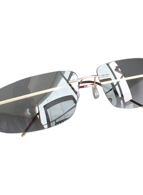 无框方形偏光变色太阳镜男司机开车驾驶镜日夜两用墨镜男