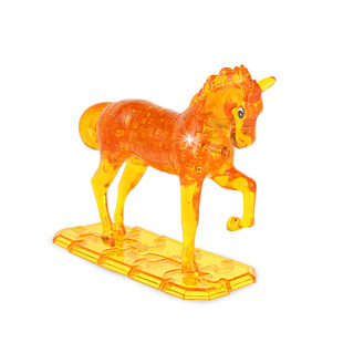 立体水晶拼图马到成功骏马创意品DIY玩具生日节日办公室送礼摆件