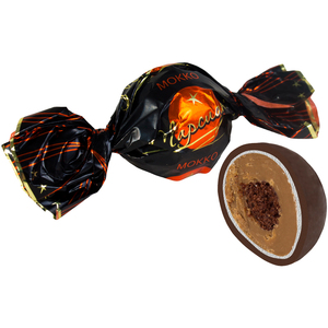 俄罗斯进口黑美人糖果巧克力夹心奶球松露椰蓉多口味婚庆喜糖250g