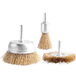 根雕崖栢木雕抛光轮钢丝轮磨料丝打磨花头刷木工打磨工具铜丝刷子