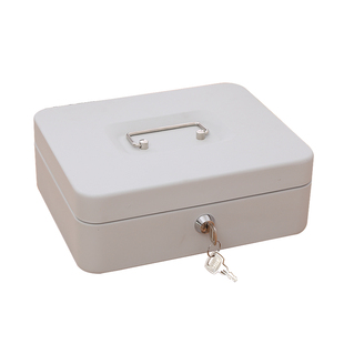 磨砂密码零钱盒带锁钱箱手提小铁箱子收银箱保险盒桌面首饰收纳盒