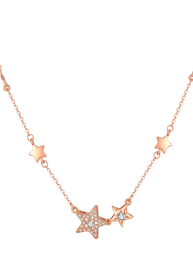 日韩新款时尚优雅双星星星仿钻