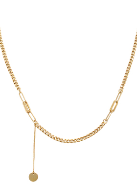 法式ins风钛钢时髦不掉色粗链条