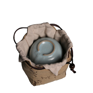 至景棉麻收纳袋茶杯袋茶杯一壶一杯快客杯布袋便携旅行布袋束口袋