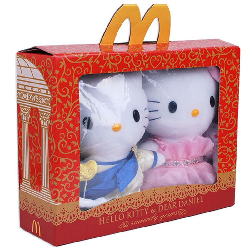 麦当劳情人节hello kitty结婚礼品压床娃娃生日礼物婚庆车头公仔