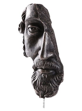 美式风人脸雕像样板间桌面摆件