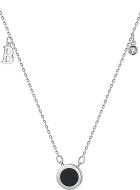 时尚风黑色玛瑙性感礼物银项链