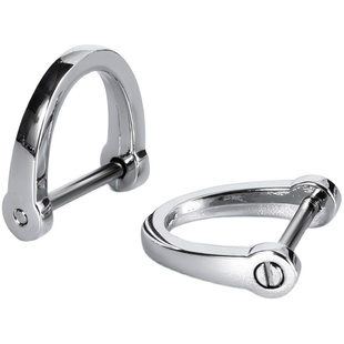 Q14送螺丝刀 金属马蹄扣精致螺丝扣汽车钥匙扣圈链环可拆卸马镫扣