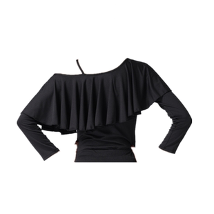 拉丁舞女士成人不规则裙燕尾式裙大摆长裙演出练习服包臀舞蹈下装