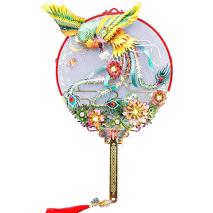 金属手工diy立体3D拼装模型 益智拼图 创意礼品 摆件夙像国风团扇