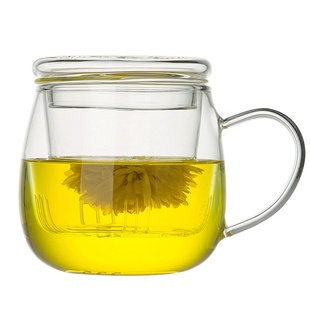 玻璃茶杯茶水分离杯高硼硅玻璃杯泡茶家用耐高温带把手水杯子带盖