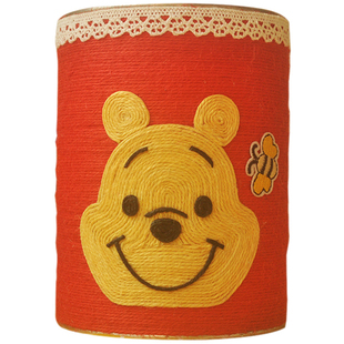 原创卡通小狮子幼儿园手工奶粉罐变废为宝花盆储物罐环保创意亲子