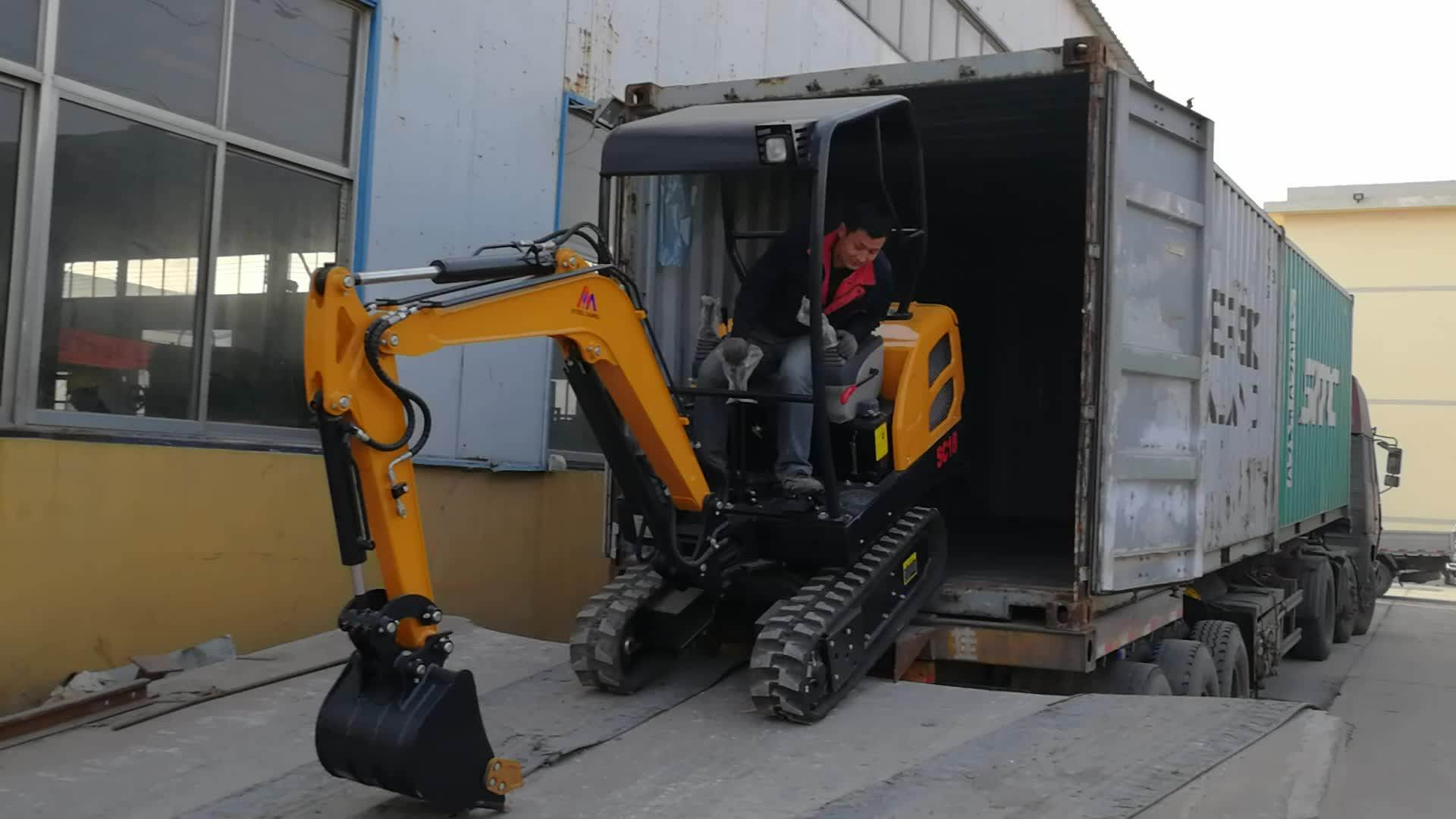 Small Towable Backhoe Excavator 2 Ton Rubber Track Excavator For Sale