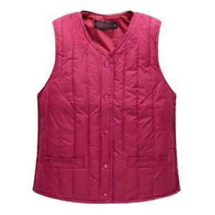 中老年女装春秋冬装丝绵马夹女式背心老人坎肩妈妈保暖棉马甲外套